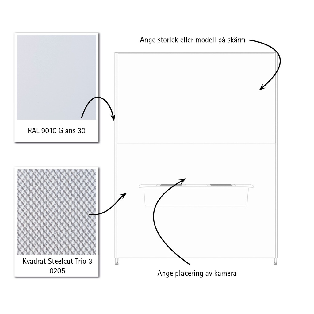 [49301] MeetingWall X-Line Custom Shop (White / Light Standard Fabric)