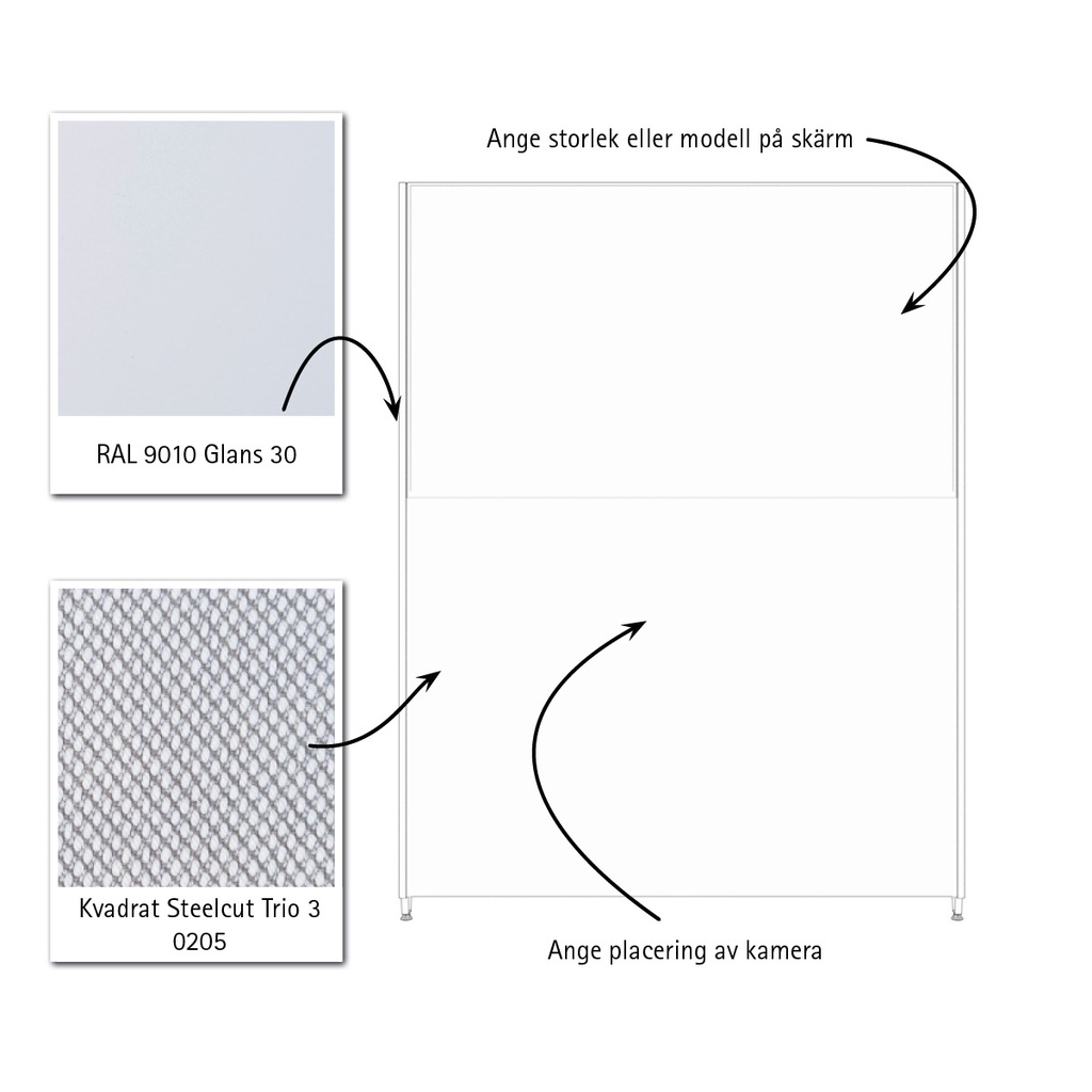 [49307] MeetingWall Basic Custom Shop (Vit / Ljust standardtyg)