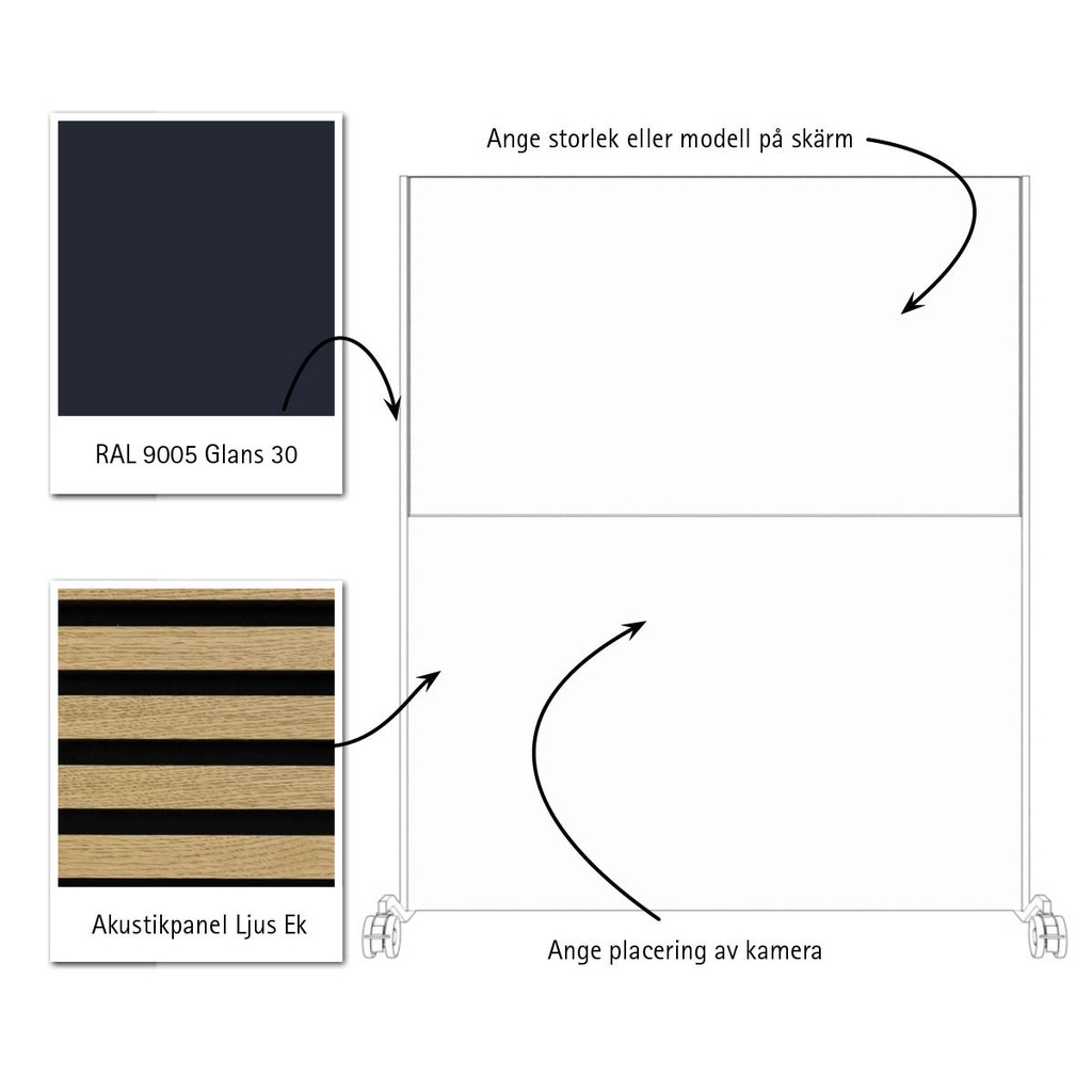 [49547] Mobile Basic Custom Shop (Svart / Akustikpanel ljus ek)