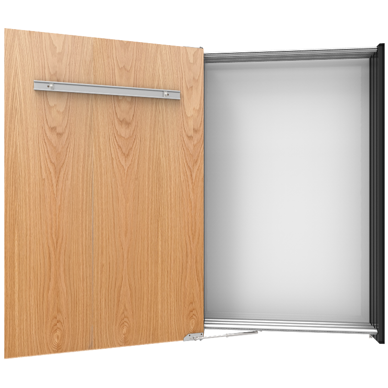 [15881] X-Line Single Door Conference Cabinet (Beech laminate, Black)