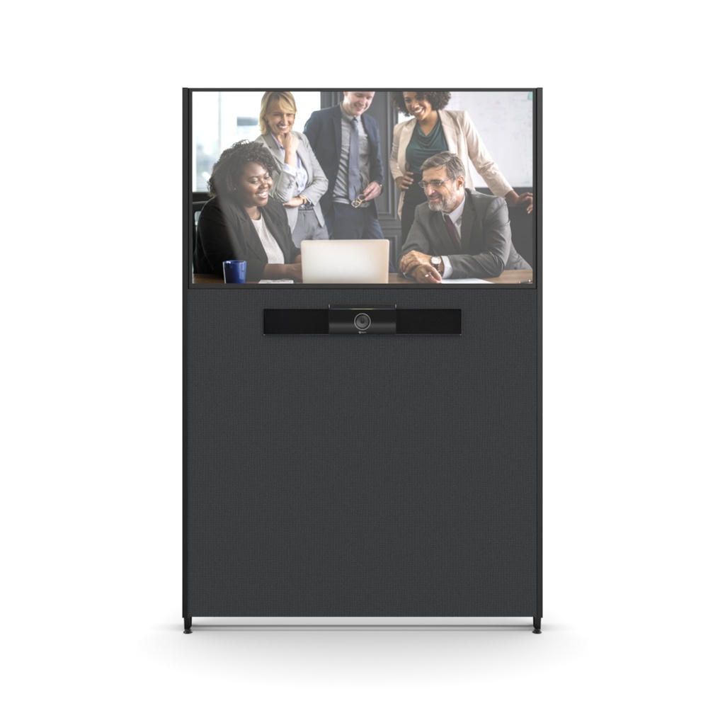 [49200] MeetingWall Basic Sony BZ30 (Black / Dark Standard Fabric, 55" Standard, Poly Studio 2)