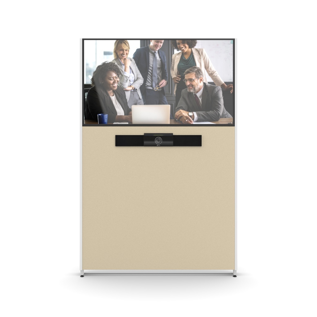 [49212] MeetingWall Basic Sony BZ30 (White / Light Standard Fabric, 55" Standard, Poly Studio 2)