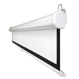 Basic Manual projection screen with controlled roll-up and black masking